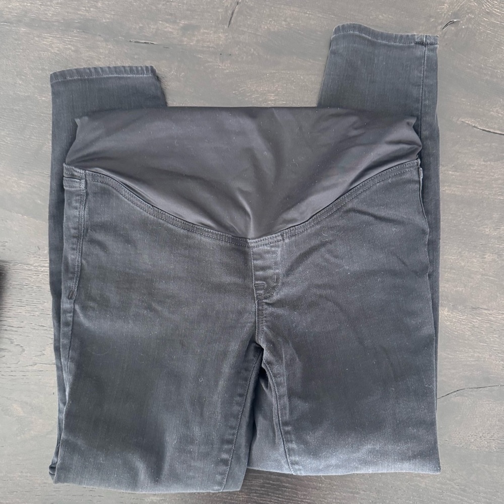 Black Maternity Skinny Jeans with Stretch Waistband